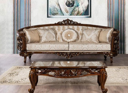 Three-seater sofa 3 seats classic furniture sofas fabric style baroque rococo luxury new
